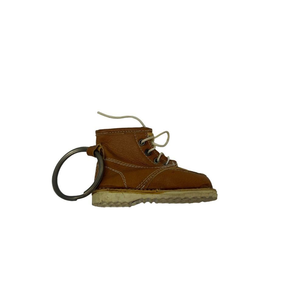Keyring Keychain Boot  Brown Handmade Shoes 3" x 2"